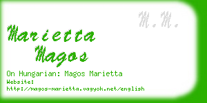marietta magos business card